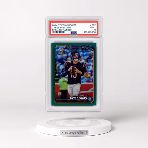 2024 Topps Chrome #202 Caleb Williams - Teal Refractor (PSA 9 MINT)