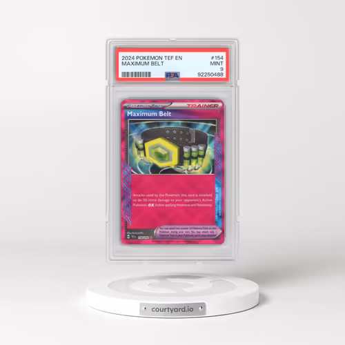 2024 Pokémon Tef EN-Temporal Forces #154 Maximum Belt (PSA 9 MINT)