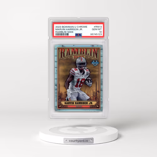2023 Bowman University Chrome Ramblin' Man #RM13 Marvin Harrison Jr. (PSA 10 GEM MINT)