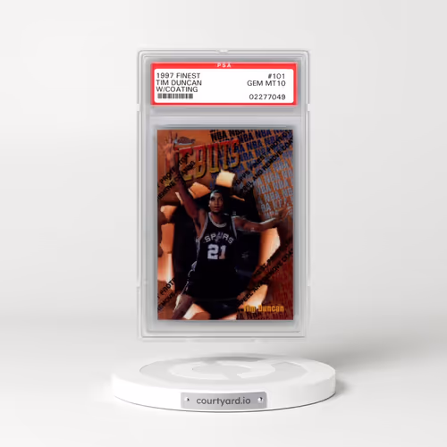 1997 Finest #101 Tim Duncan - w/Coating (PSA 10 GEM MINT)