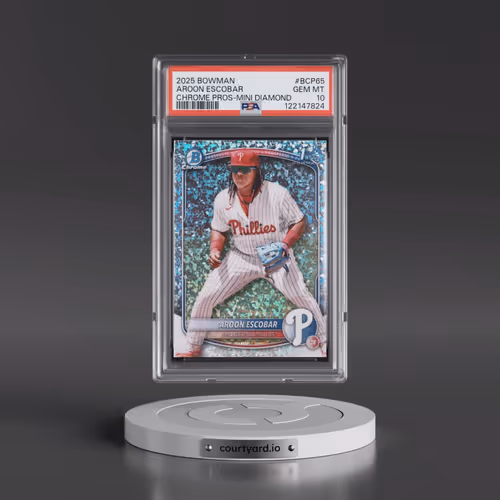 2025 Bowman Chrome Prospects #BCP65 Aroon Escobar - Mini Diamond (PSA 10 GEM MINT)