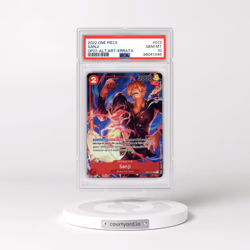 2022 One Piece OP01-Romance Dawn #013 Sanji - Alternate Art-Errata (PSA 10 GEM MINT)