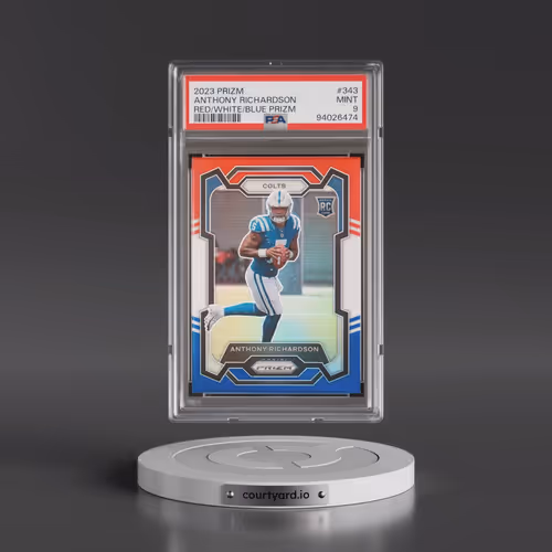 2023 Panini Prizm #343 Anthony Richardson - Red/White/Blue Prizm (PSA 9 MINT)