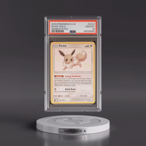 2019 Pokémon Sun & Moon Hidden Fates #SV41 Eevee - Holo (PSA 10 GEM MINT)