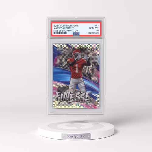 2024 Topps Chrome Finesse #F7 Xavier Worthy - X-Fractor (PSA 10 GEM MINT)