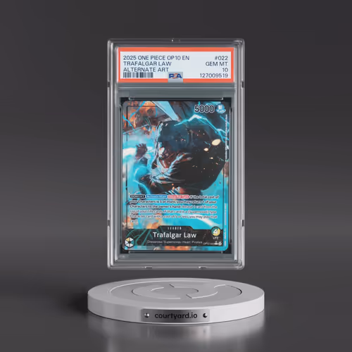 2025 One Piece OP10-Royal Blood #022 Trafalgar Law - Alternate Art (PSA 10 GEM MINT)