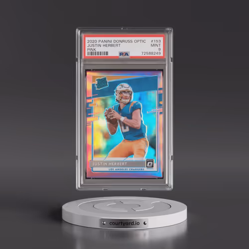 2020 Panini Donruss Optic #153 Justin Herbert - Pink (PSA 9 MINT)