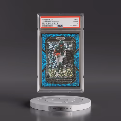 2022 Panini Prizm #341 Ahmad "Sauce" Gardner - No Huddle Blue (PSA 9 MINT)
