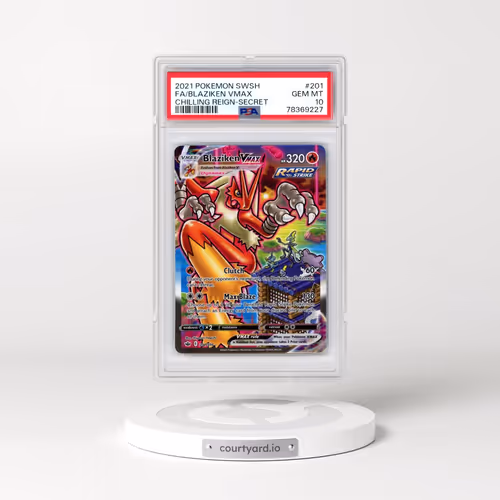 2021 Pokémon Sword & Shield Chilling Reign #201 Blaziken Vmax - Full Art Secret (PSA 10 GEM MINT)