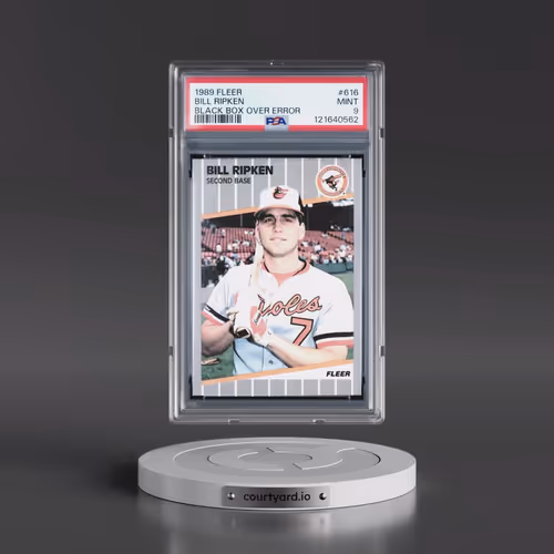 1989 Fleer #616 Bill Ripken - Black Box Over Error (PSA 9 MINT)