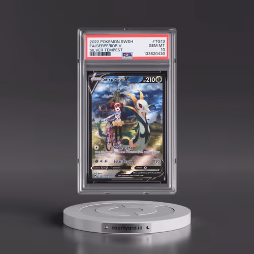 2022 Pokémon Sword & Shield Silver Tempest #TG13 Serperior V - Holo Full Art (PSA 10 GEM MINT)