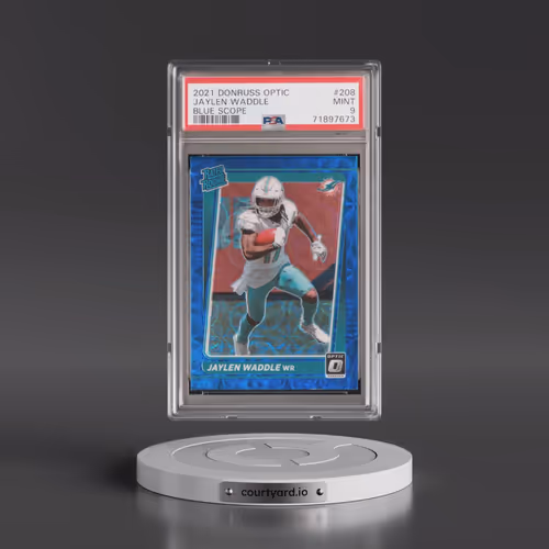 2021 Panini Donruss Optic #208 Jaylen Waddle - Blue Scope (PSA 9 MINT)