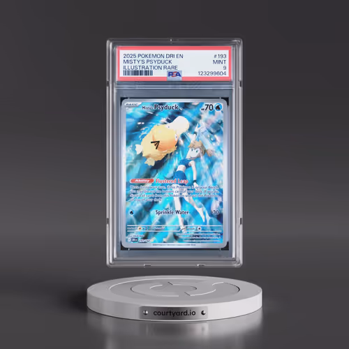 2025 Pokémon Dri EN-Destined Rivals #193 Misty's Psyduck - Illustration Rare (PSA 9 MINT)