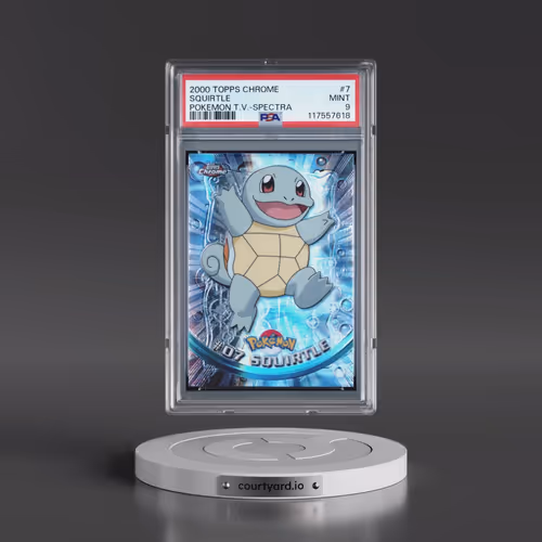 2000 Topps Chrome Pokémon T.V. #7 Squirtle - Spectra (PSA 9 MINT)