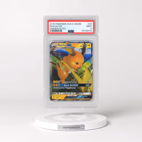 2019 Pokémon Sun & Moon Hidden Fates #20 Raichu GX - Holo (PSA 9 MINT)
