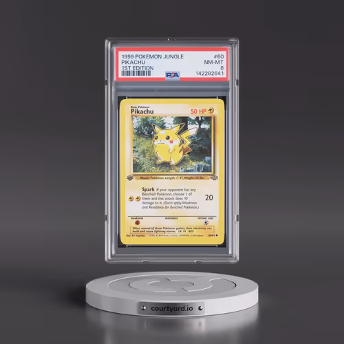 1999 Pokémon Jungle #60 Pikachu - 1st Edition (PSA 8 NM-MT)