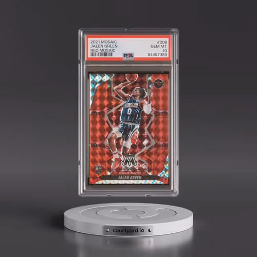 2021 Panini Mosaic #206 Jalen Green - Red Mosaic (PSA 10 GEM MINT)