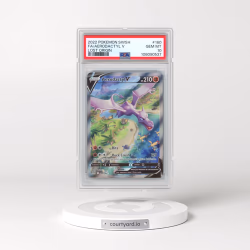 2022 Pokémon Sword & Shield Lost Origin #180 Aerodactyl V - Holo Full Art (PSA 10 GEM MINT)