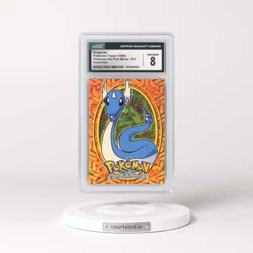 1999 Pokémon the First Movie #E11 No.148 Dragonair - First Print (Blue Topps Logo) (CGC 8 NM-MT)