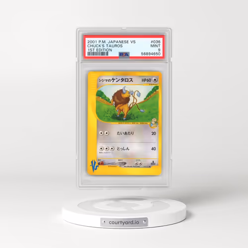 2001 Pokémon VS #036 Chuck's Tauros - 1st Edition (PSA 9 MINT)