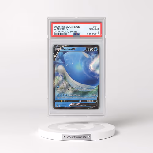 2020 Pokémon Sword & Shield Champion's Path #013 Wailord V - Holo (PSA 10 GEM MINT)
