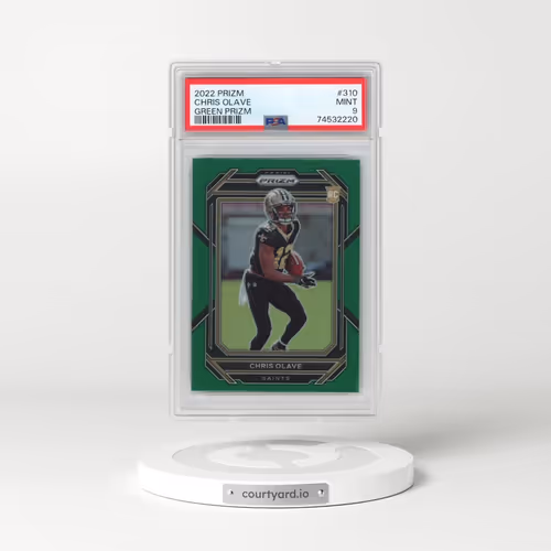 2022 Panini Prizm #310 Chris Olave - Green Prizm (PSA 9 MINT)