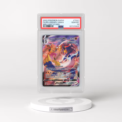 2022 Pokémon Sword & Shield Brilliant Stars #TG21 Rapid Strike Urshifu Vmax - Full Art (PSA 10 GEM MINT)