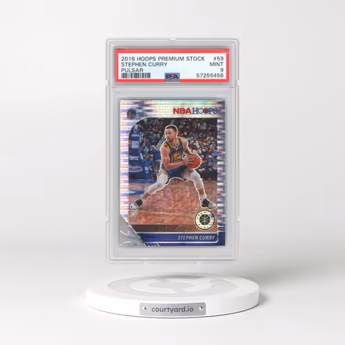 2019 Panini Hoops Premium Stock #59 Stephen Curry - Pulsar (PSA 9 MINT)
