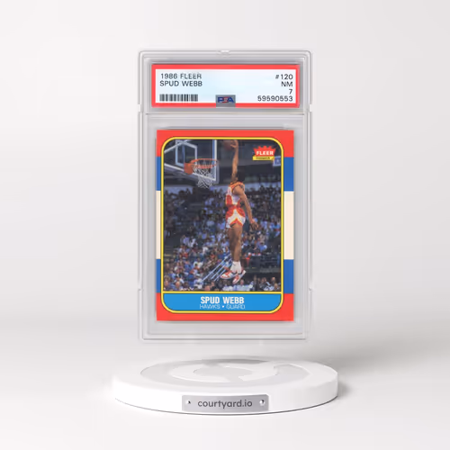 1986 Fleer #120 Spud Webb (PSA 7 NM)