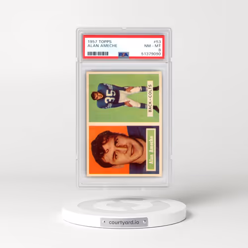 1957 Topps #53 Alan Ameche (PSA 8 NM-MT)