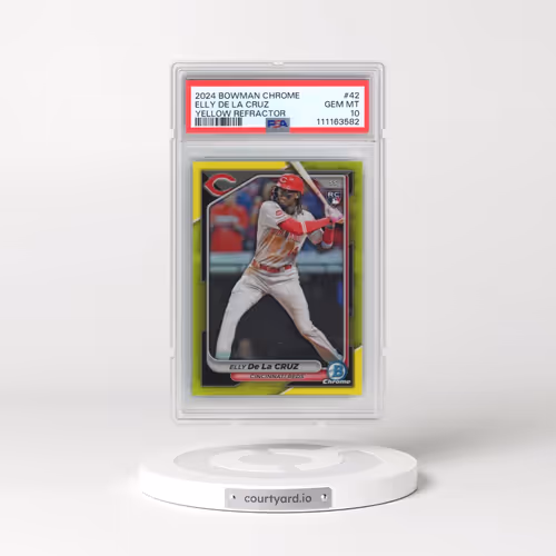 2024 Bowman Chrome #42 Elly de La Cruz - Yellow Refractor (PSA 10 GEM MINT)