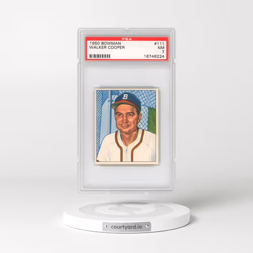1950 Bowman #111 Walker Cooper (PSA 7 NM)