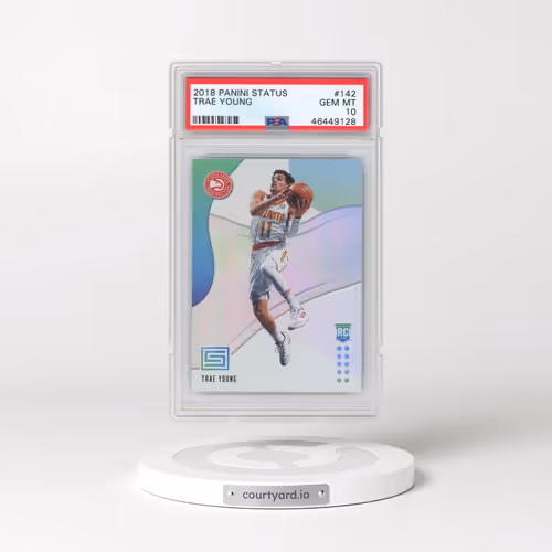 2018 Panini Status #142 Trae Young (PSA 10 GEM MINT)