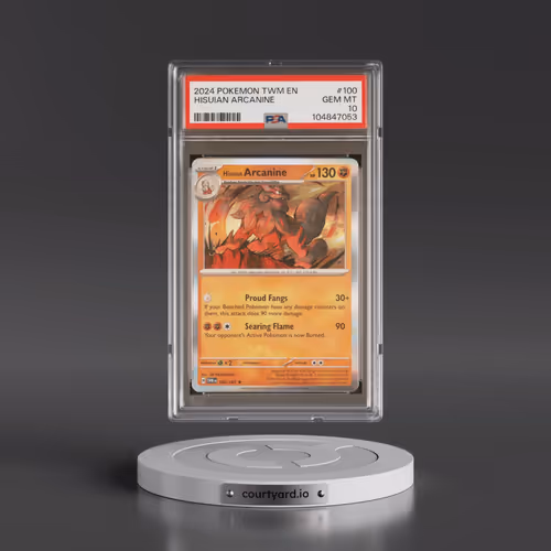 2024 Pokémon Twm EN-Twilight Masquerade #100 Hisuian Arcanine (PSA 10 GEM MINT)