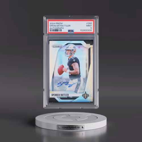 2024 Panini Prizm #388 Spencer Rattler - Autograph (PSA 9 MINT)