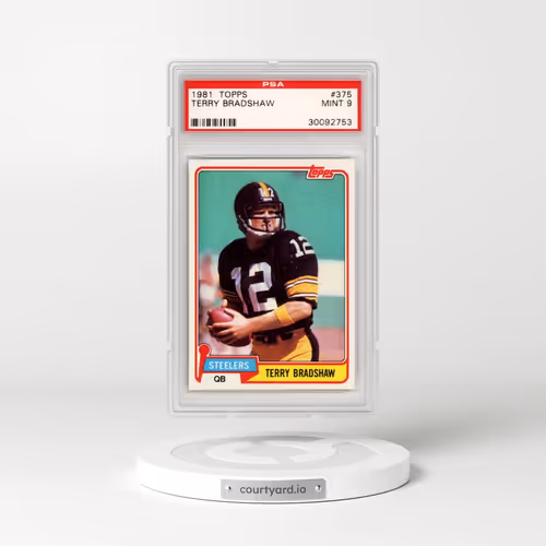 1981 Topps #375 Terry Bradshaw (PSA 9 MINT)