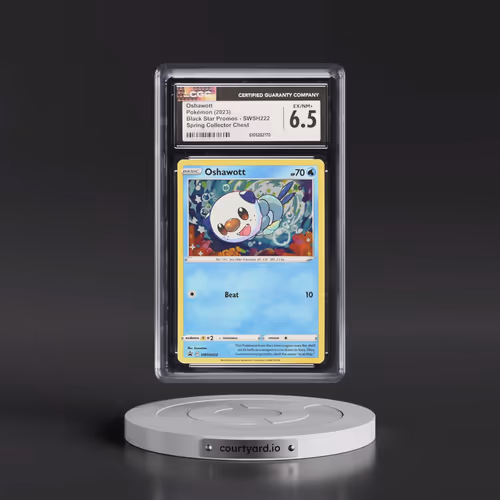 2017 Black Star Promos - Sword & Shield #SWSH222 Oshawott - Spring Collector Chest (Cosmos Holo) (CG