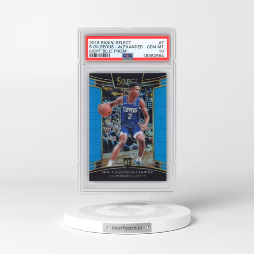 2018 Panini Select #7 Shai Gilgeous-Alexander - Light Blue Prizm (PSA 10 GEM MINT)