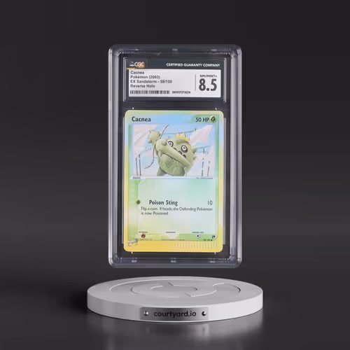 2003 EX Sandstorm (2003 Copyright, w/ "e" Symbol) #58/100 Cacnea - Reverse Holo (CGC 8.5 NM-MT+)