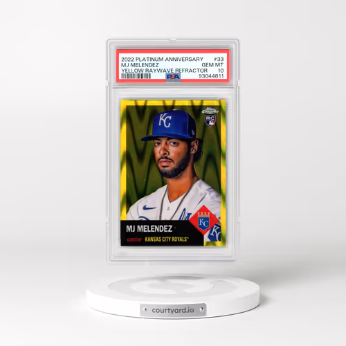 2022 Topps Chrome Platinum Anniversary #33 MJ Melendez - Yellow Raywave Refractor (PSA 10 GEM MINT)