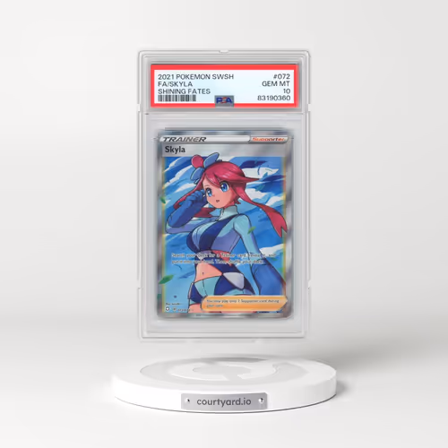 2021 Pokémon Sword & Shield Shining Fates #072 Skyla - Full Art (PSA 10 GEM MINT)