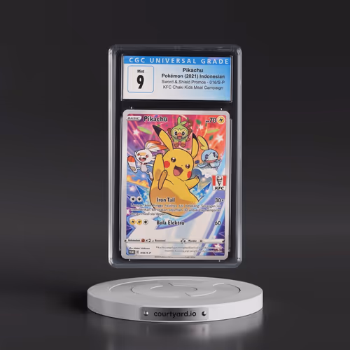 2021 Pokémon S Promo #016 Pikachu - Full Art Kfc Chaki Kids Meal (CGC 9 MINT)