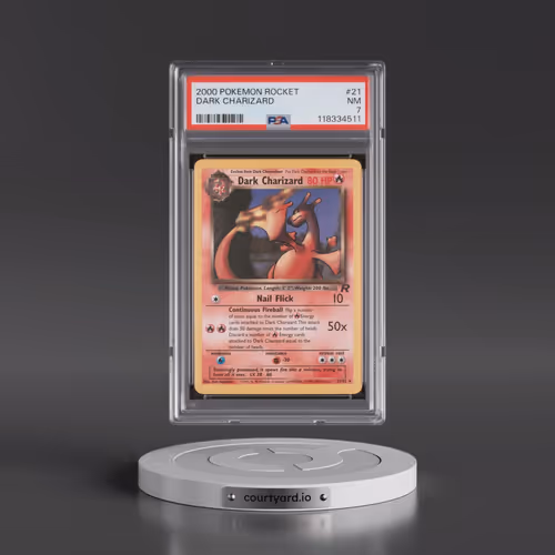 2000 Pokémon Rocket #21 Dark Charizard (PSA 7 NM)