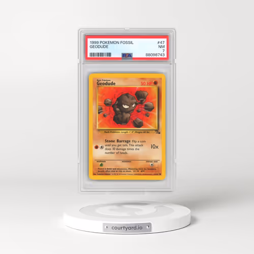 1999 Pokémon Fossil #47 Geodude (PSA 7 NM)