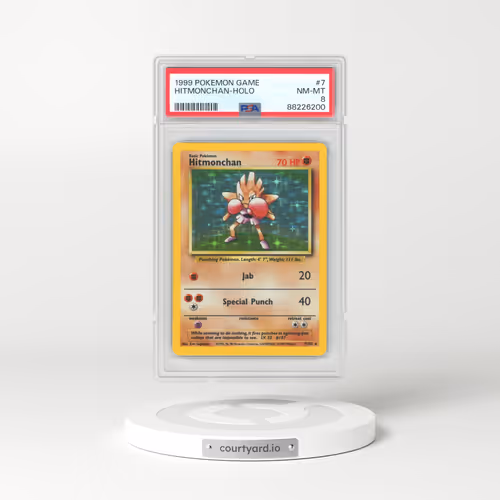 1999 Base Set #7 Hitmonchan - Holo (PSA 8 NM-MT)