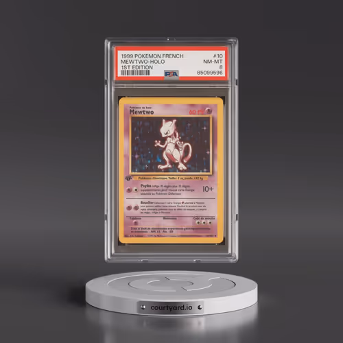 1999 Pokémon #10 Mewtwo - 1st Edition Holo (PSA 8 NM-MT)
