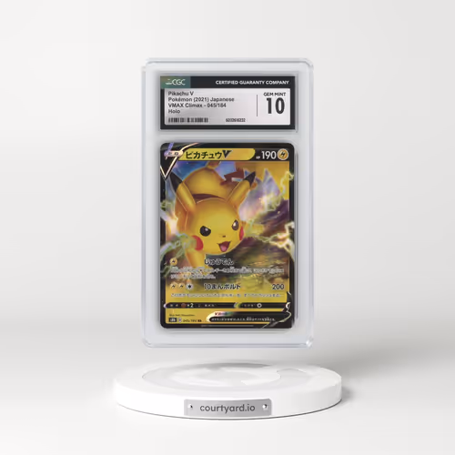 2021 VMAX Climax #045/184 Pikachu V - Holo (CGC 10 GEM MINT)