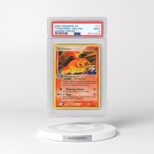 2005 Pokémon EX Unseen Forces #17 Typhlosion - Reverse Foil (PSA 9 MINT)
