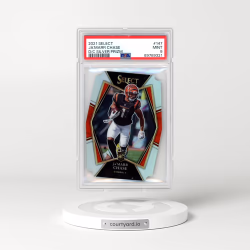 2021 Panini Select #147 JA'Marr Chase - Die-Cut Silver Prizm (PSA 9 MINT)