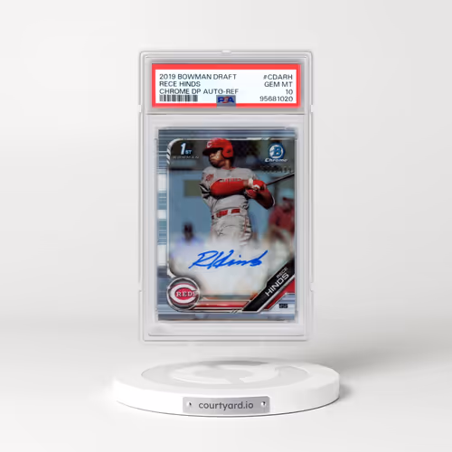 2019 Bowman Draft Chrome Draft Picks Autograph #CDARH Rece Hinds - Refractor (PSA 10 GEM MINT)
